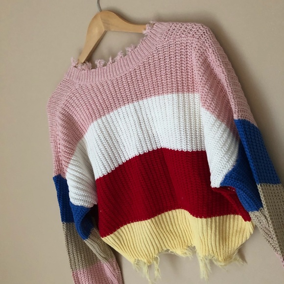 Frayed Multi Sweater - Picture 8 of 8